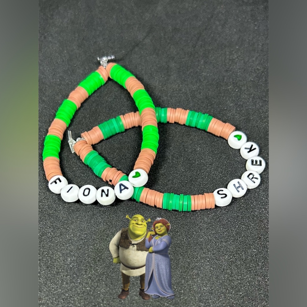 Shrek & Fiona (Cartoon) Heishi Bracelet